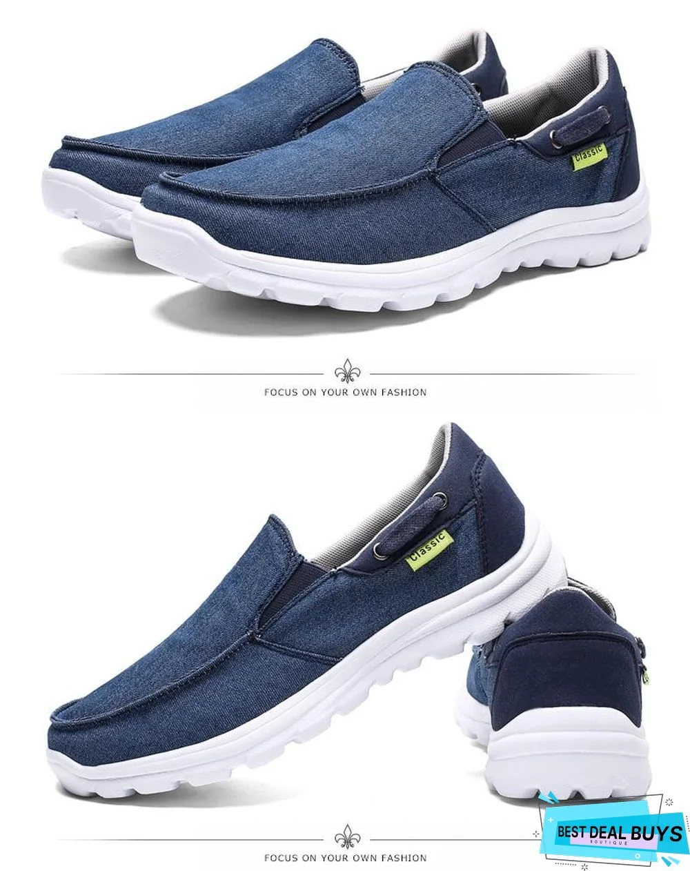 Men Canvas Casual Breathable Footwear Plus Size Flat Shoes