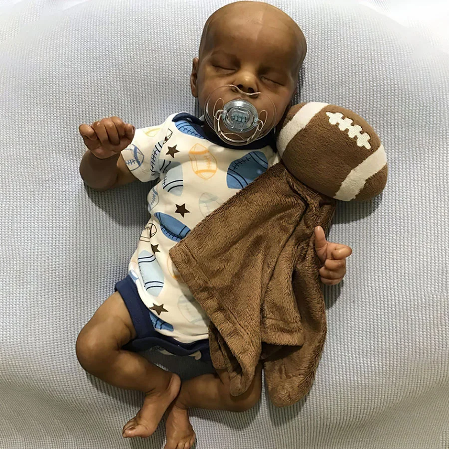 12 Inches Adorable Reborn Baby Afrcian American Boy Named Zion, Collectible Reborn Baby Doll