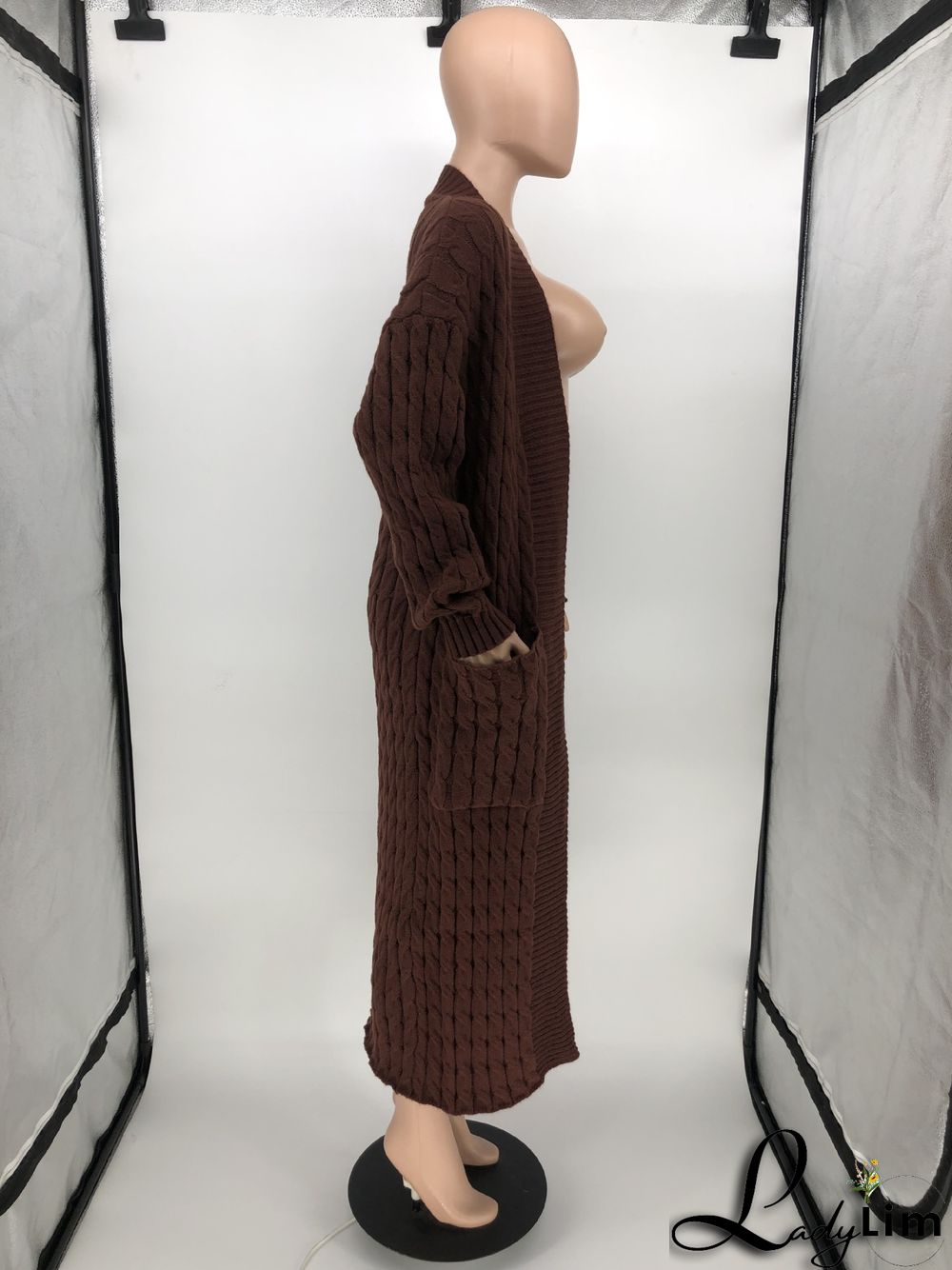 Women Winter Long Sleeve Plush Long Sweater Jacket