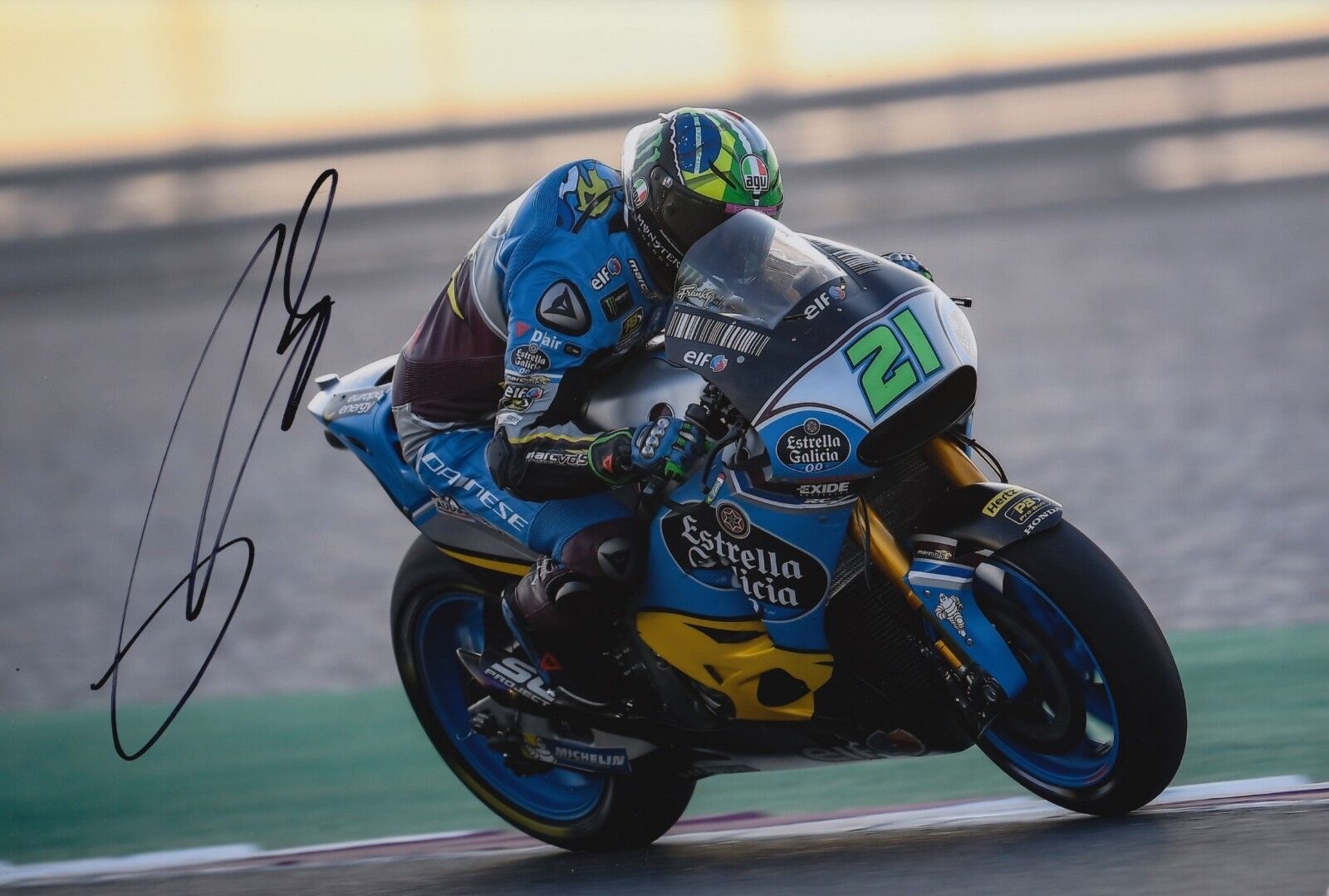 Franco Morbidelli Hand Signed Marc VDS Honda 12x8 Photo Poster painting 2018 MotoGP 8.