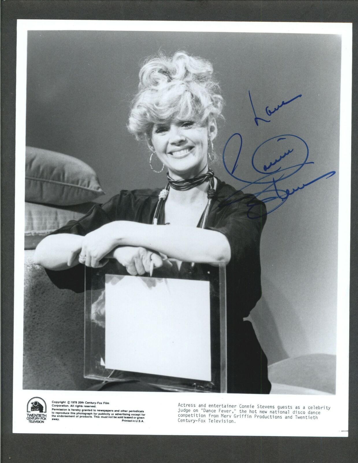 Connie Stevens - Signed Autograph Movie Still - Dance Fever