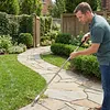 Thatch Rakes for Lawns 15.4 Inch Wide Lawn Rake for Leaves and Grass with Long Handle & 11 Curved Tines for Garden Yard Soil Loosening Grass Cleaning