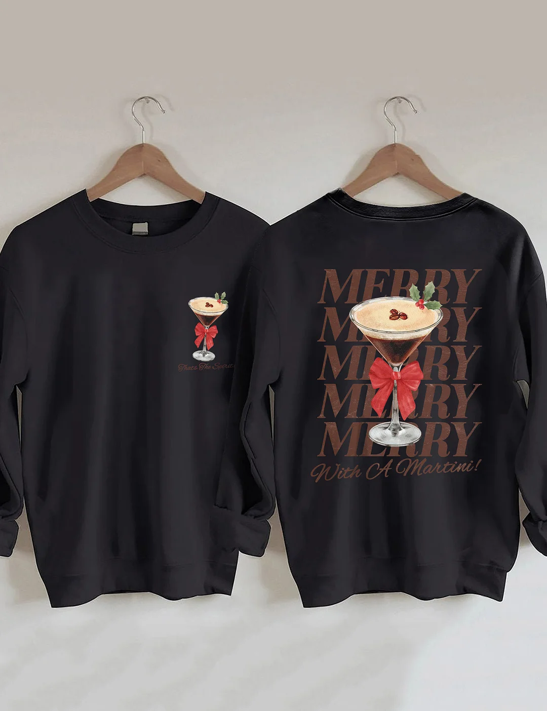 Merry With A Martini Espresso Martini Sweatshirt 