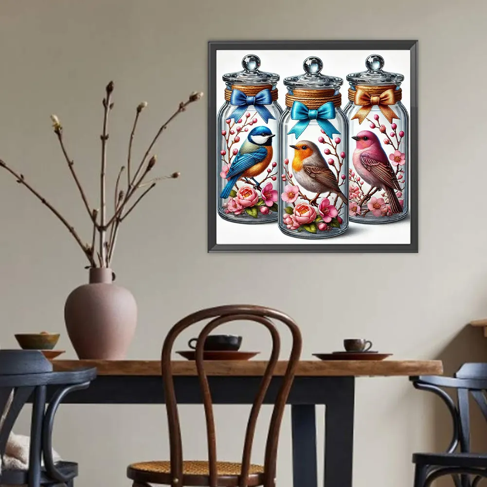 Diamond Painting - Full Round Drill - Bottle Bird(Canvas|40*40cm)