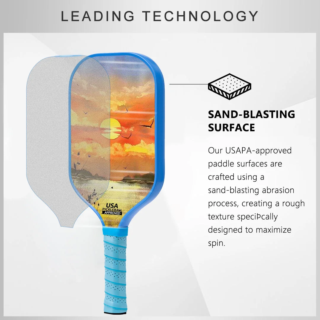 Original Paddle (16mm) T700 Sandblasted Carbon Fiber-Sunrise Sky Paddle