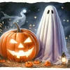 (Stamped/Counted) Halloween Ghost-11CT Cross Stitch 40*40cm/15.75*15.75in