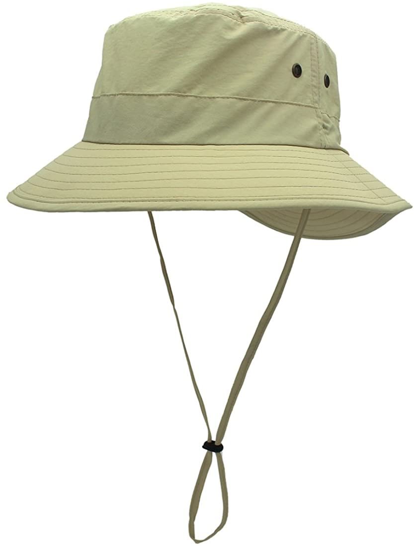 Women Lightweight Safari Sun Hat Quick Dry Fishing Hat with Strap Cool