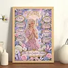 Winter Pink Gown Prayer Lady Special Shaped 5D DIY Partial Drill Diamond Painting Kits for Adults Beginners Home Decor Diamond Dots Paintings Diamond Art Kit 11.81x15.75inch