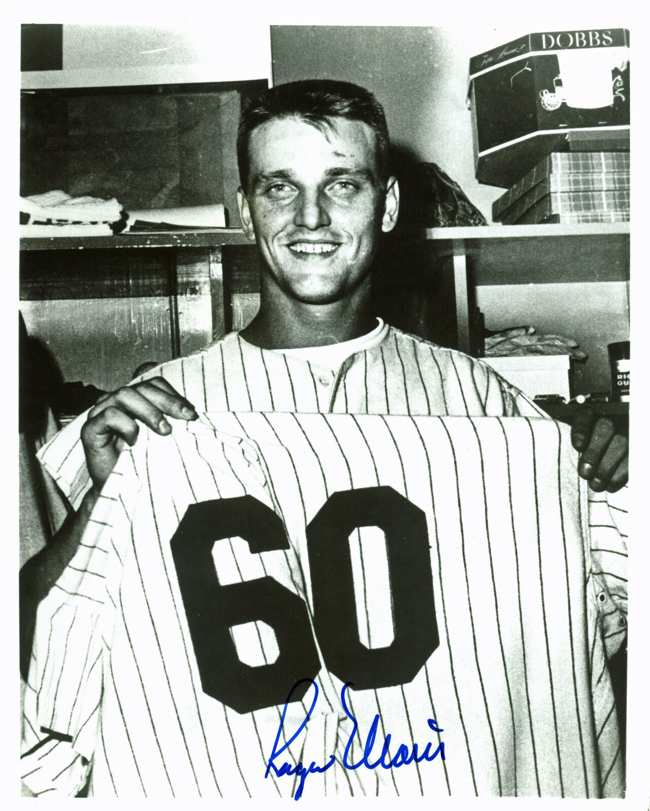 Yankees Roger Maris Authentic Signed 8x10 Vintage B&W Photo Poster painting PSA/DNA #AE09113