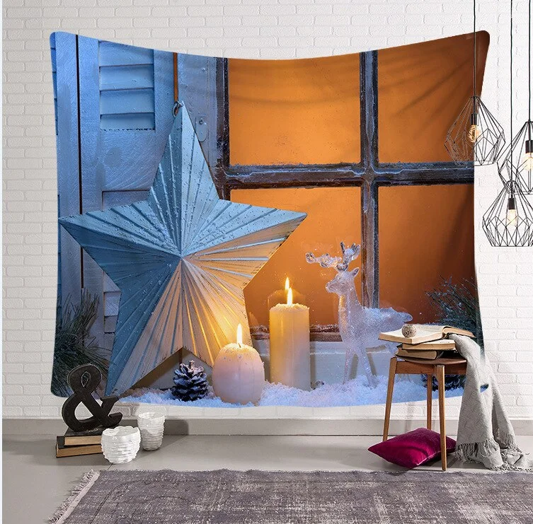 Elk Printed Wall Hanging Tapestry Forest Deer Wall Hanging  Tapestry Boho Bedspread Blanket Carpet Throw Yoga Mat