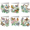 6pcs DIY Diamond Painting Greeting Card Set with Envelopes Rhinestone Diamond Art Mosaic Postcards for Birthdays Thanksgiving & Special Occasion