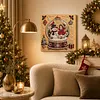 (20x20cm)mas Snow Globe DIY Pearl Painting Art With Inner Wooden Framed Kit