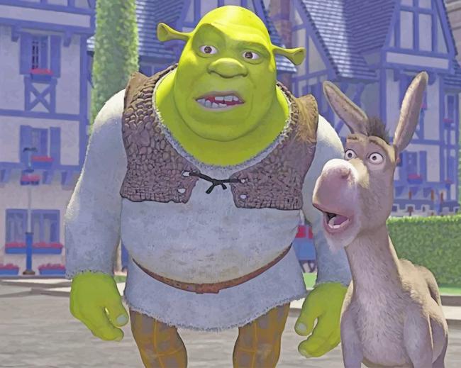 

Crazy Shrek And His Donkey – Paint By Numbers - 40*50CM, 501 Original
