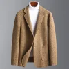 Men's Winter Double-sided Wool Houndstooth Blazer