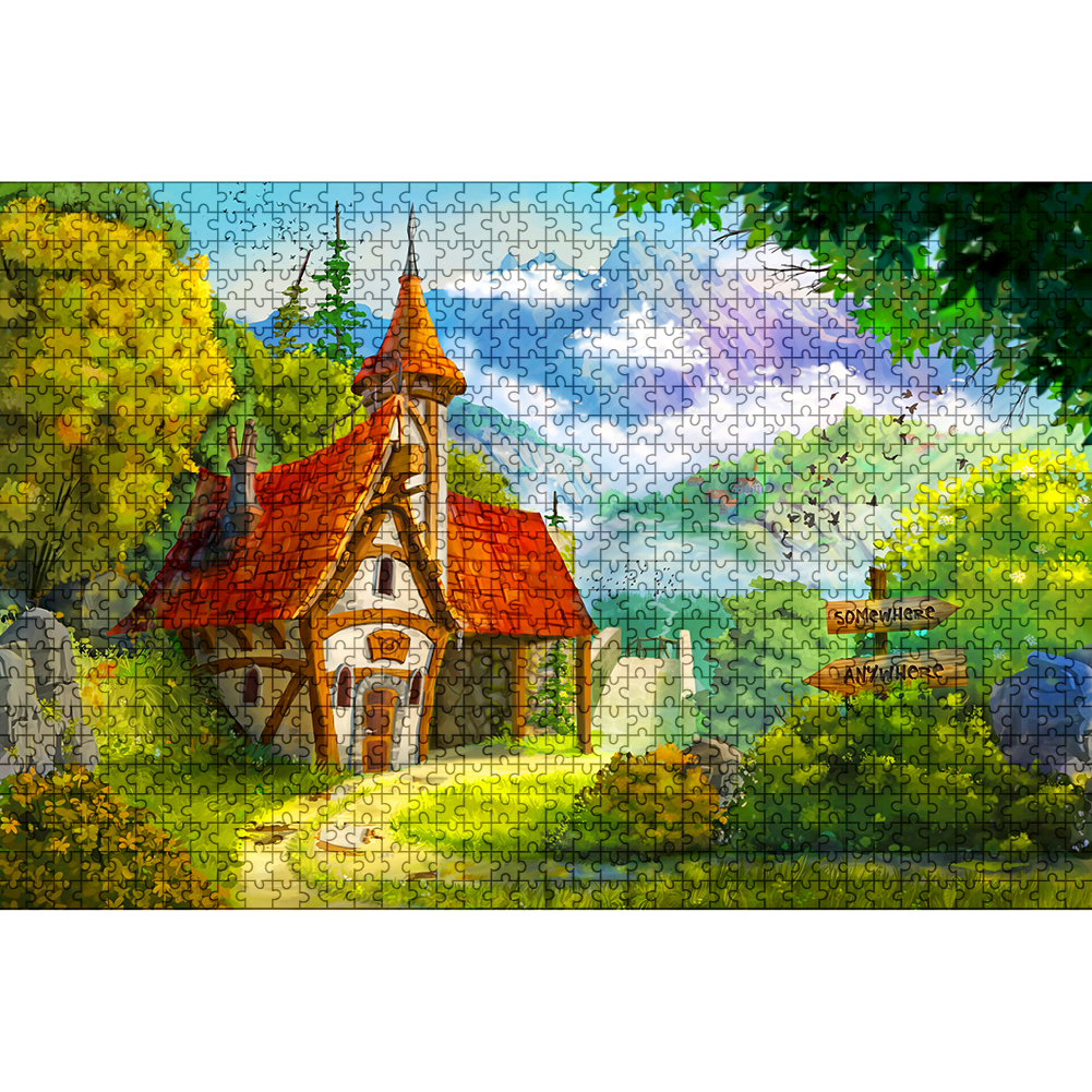 

Remote Cottage - 1000 Pieces Jigsaw Puzzle, 501 Original