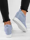 Women Faux Suede Wedge heel Sneakers Slip on Breathable Shoes