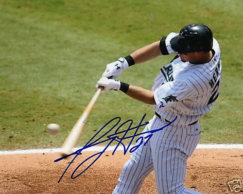 JEREMY HERMIDA FLORIDA MARLINS SIGNED 8X10 PICTURE