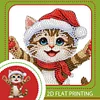 Xmas Acrylic Shaking Head 5D DIY Diamond Art Tabletop Decorations for Home (Cat)