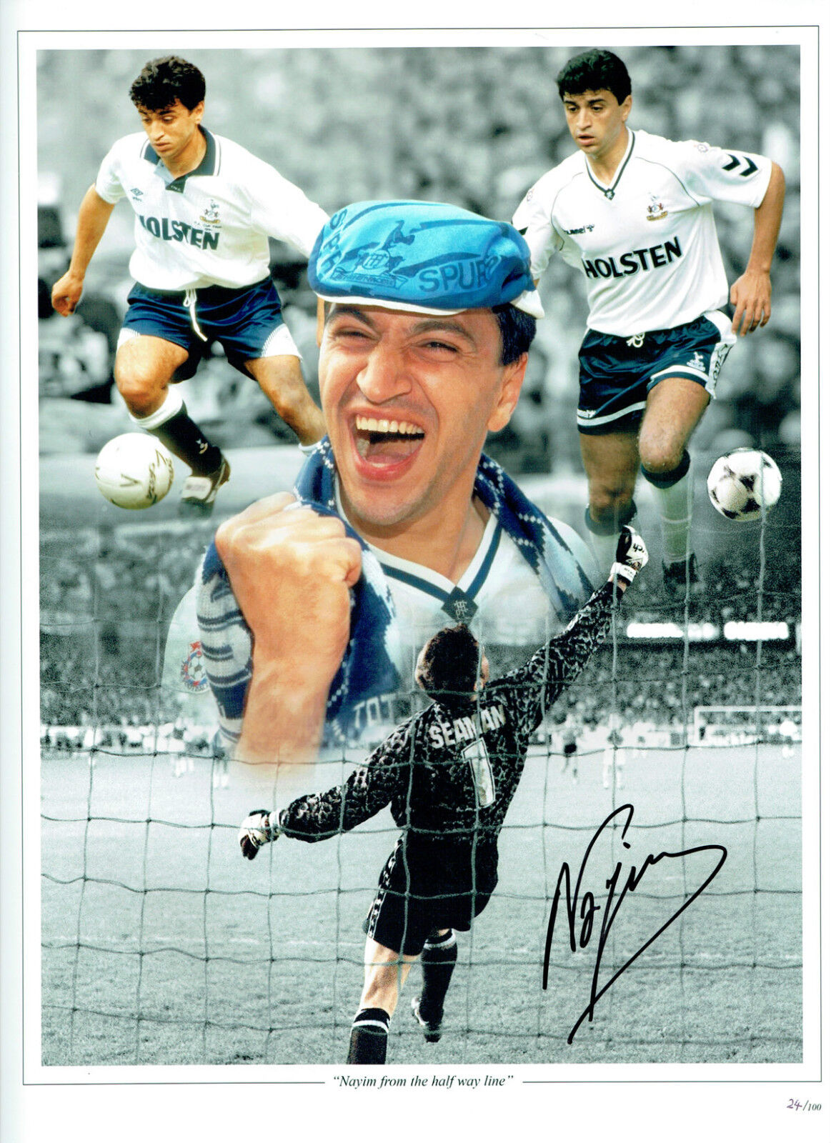 NAYIM Signed Autograph 16x12 Tottenham Hotspurs Legend Spurs Photo Poster painting AFTAL COA