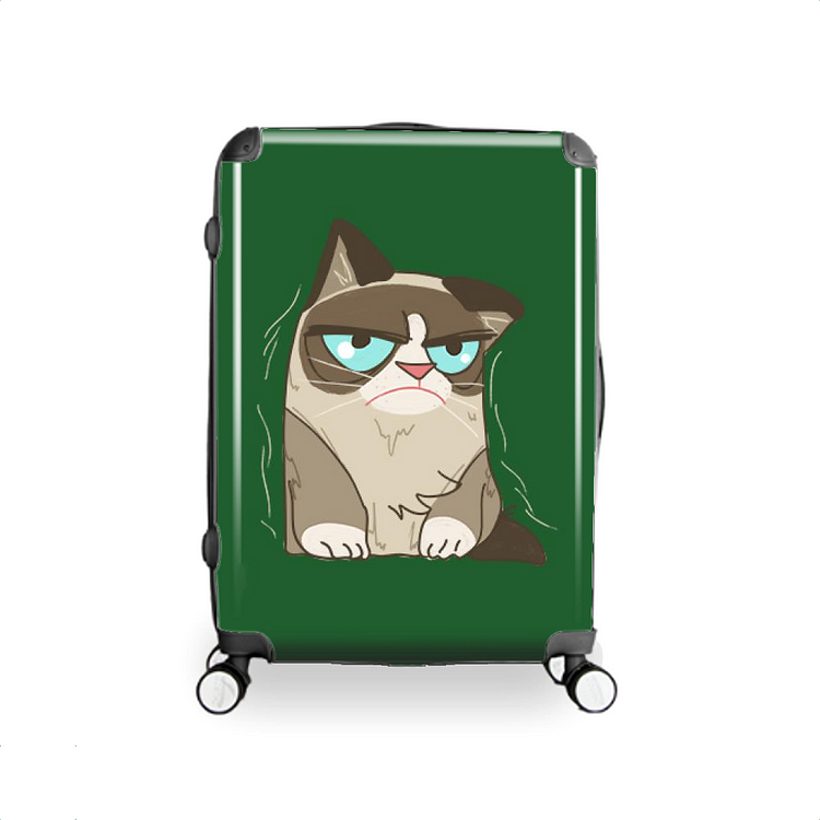 Grumpy Cat That Sheds Hair, Cat Hardside Luggage