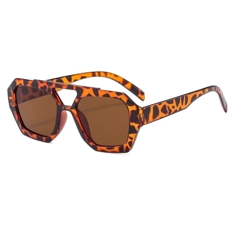 IG Style Retro Sports Geometric Leopard Pc Avaitor Full Frame Women’s Sunglasses