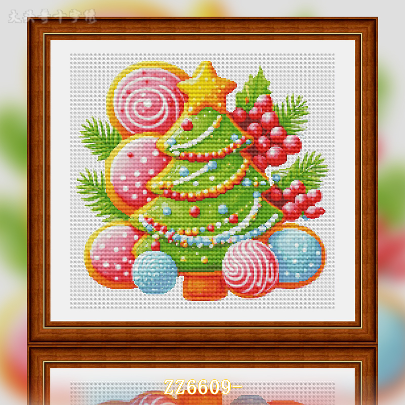[ZZ6609-Gingerbread Christmas Tree] Painting Fairy Cross Stitch