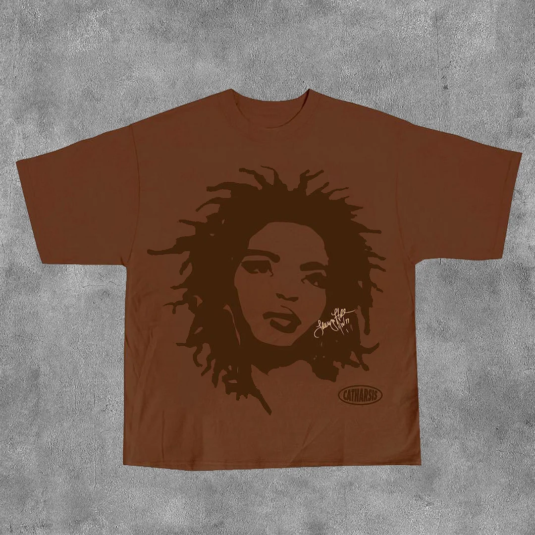 Personalized Lauryn Hill Print Short Sleeve T-Shirt