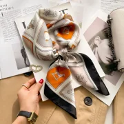 Oaaav Horse Printing Design 100% Pure Silk Square Scarf Women Fashion Luxury Brand Scarves Neckerchief Hair Hand Wrist Bandana Scarf