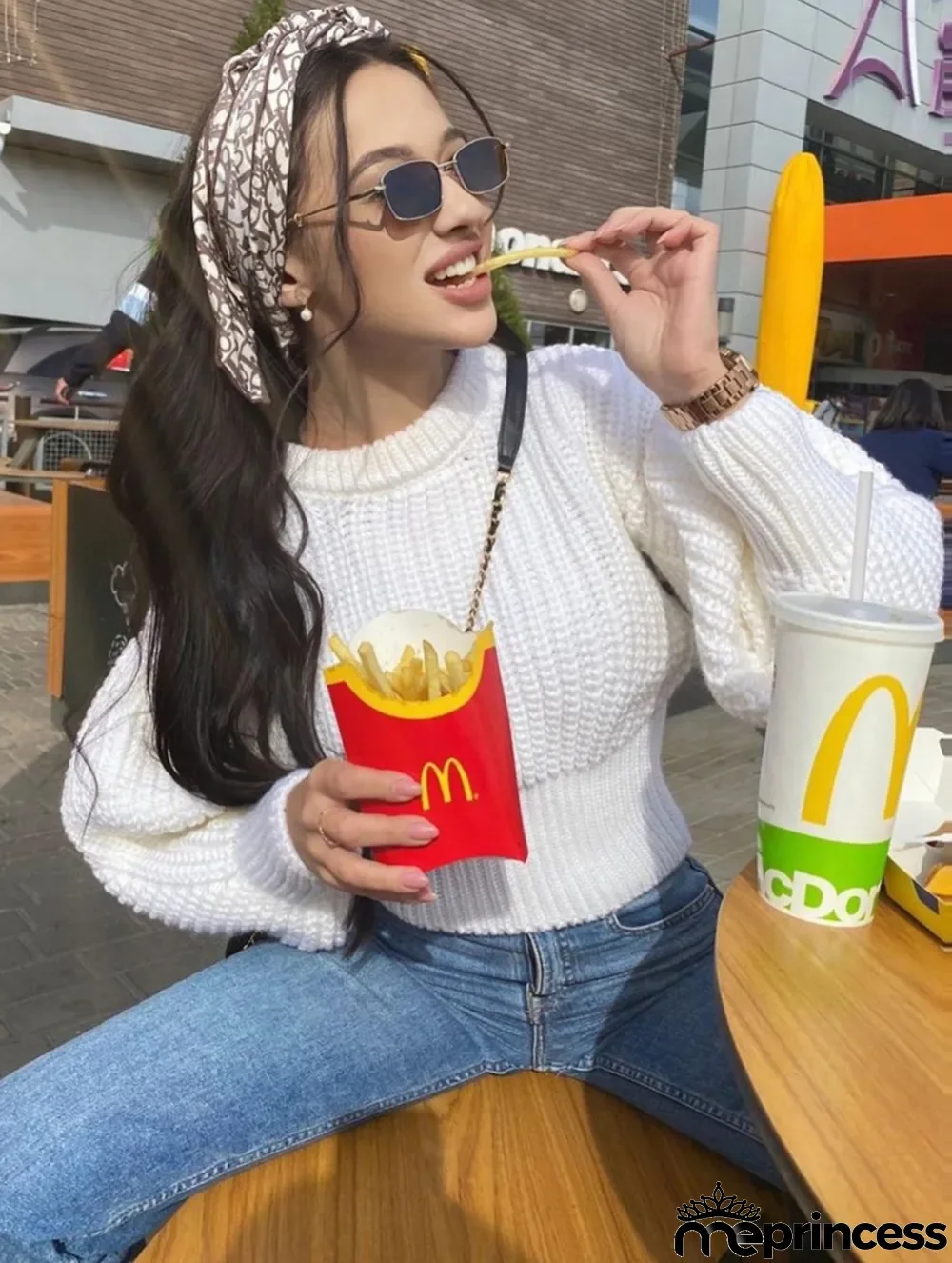 Winter Puff Sleeve O-Neck Pullover Short Sweater