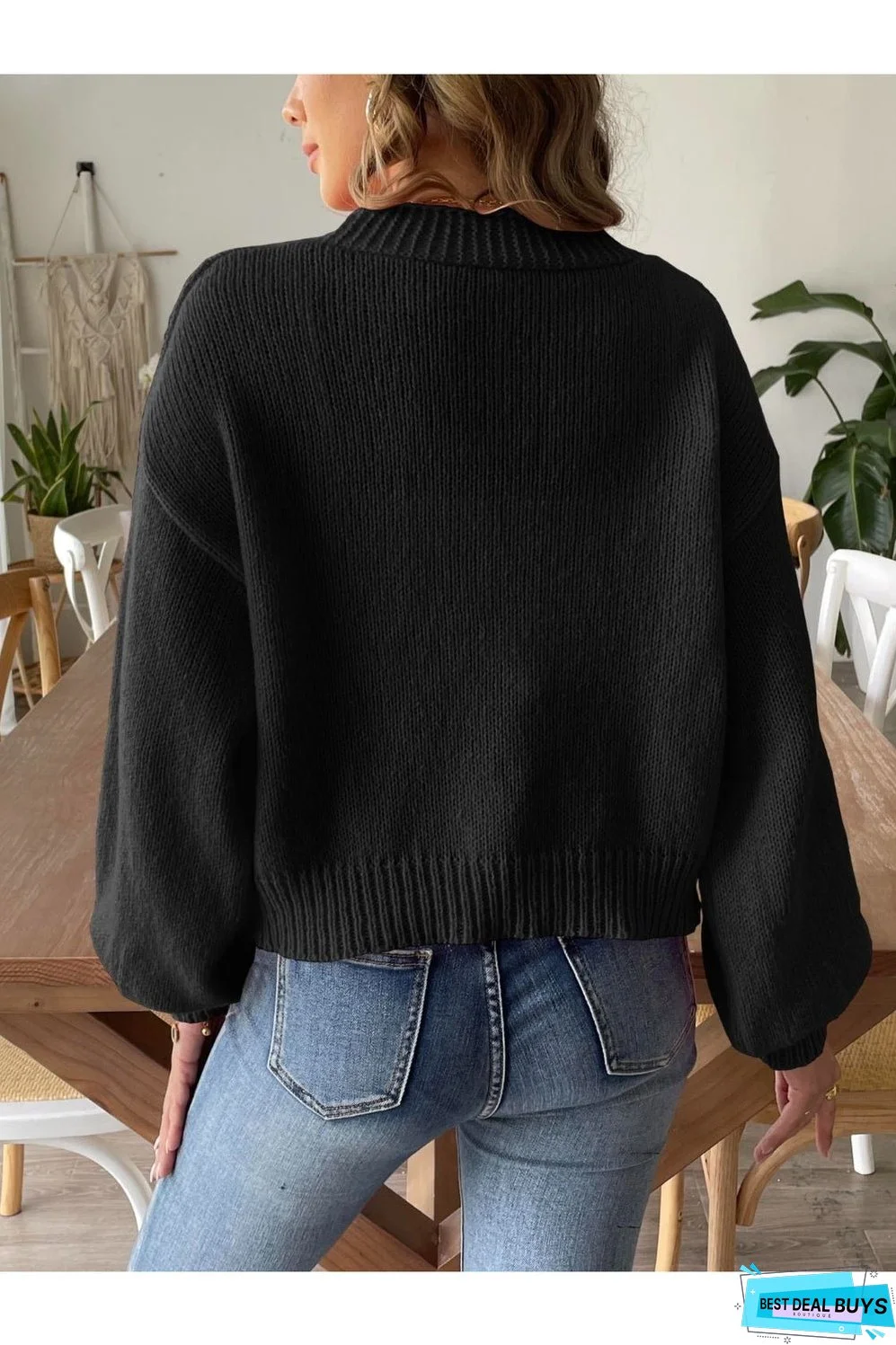 Open Front Long Sleeve Cardigan