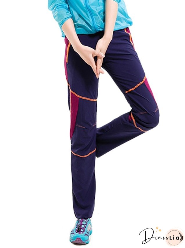 Women's Hiking Pants Trousers Patchwork Summer Outdoor Uv Resistant Breathable Quick Dry Lightweight Pants / Trousers