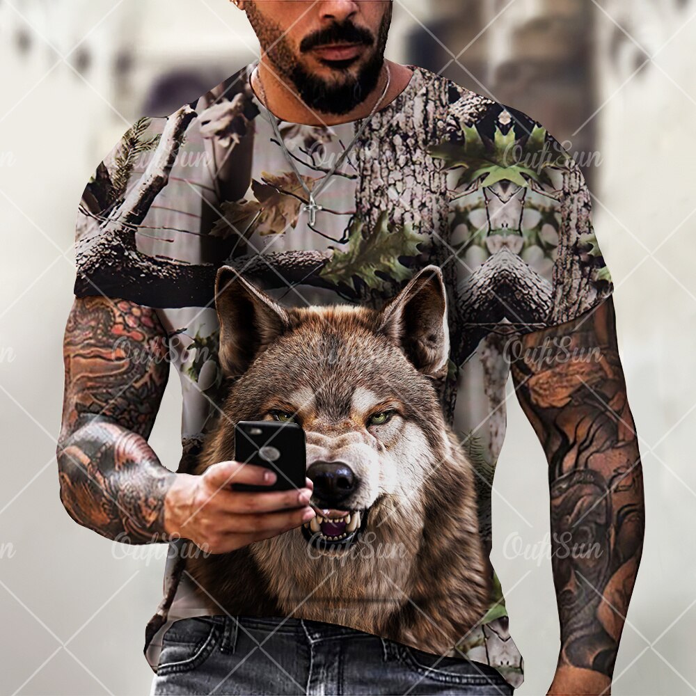 

Lion Wolf - 3D Printed Men T Shirt, Xl, 501 Original