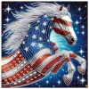 Diamond Painting-DIY Crystal Rhinestone Flag Horse