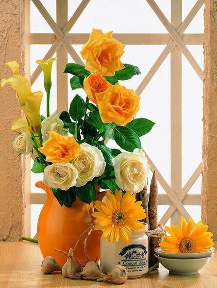 

White & Yellow Flowers – Paint By Numbers - 40*50CM, 501 Original