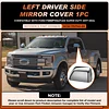 ACLONG Chrome Tow Mirror Cover Caps Left & Right Rearview Side Mirror Covers Compatible with Ford F250 F350 F450 Super Duty 2017-2024 Replaces HC3Z-17D743-AA-1 Pair
