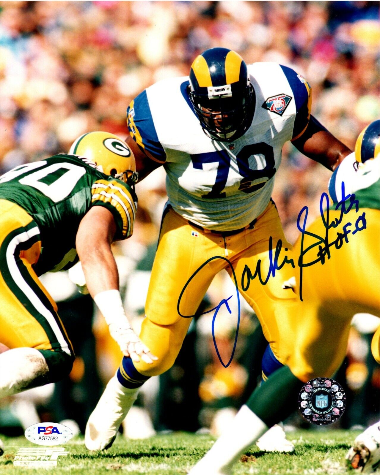 Jackie Slater autographed signed inscribed 8x10 Photo Poster painting Los Angeles Rams PSA COA