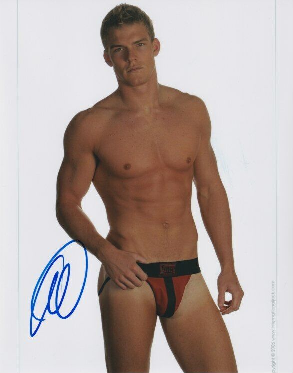 Alan Ritchson signed 8x10 Photo Poster painting shirtless