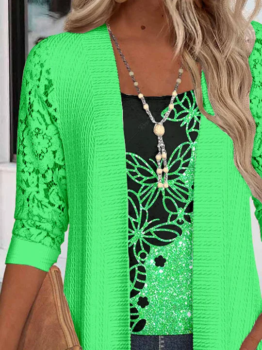 Women Half Sleeve V-neck Solid Color Dress