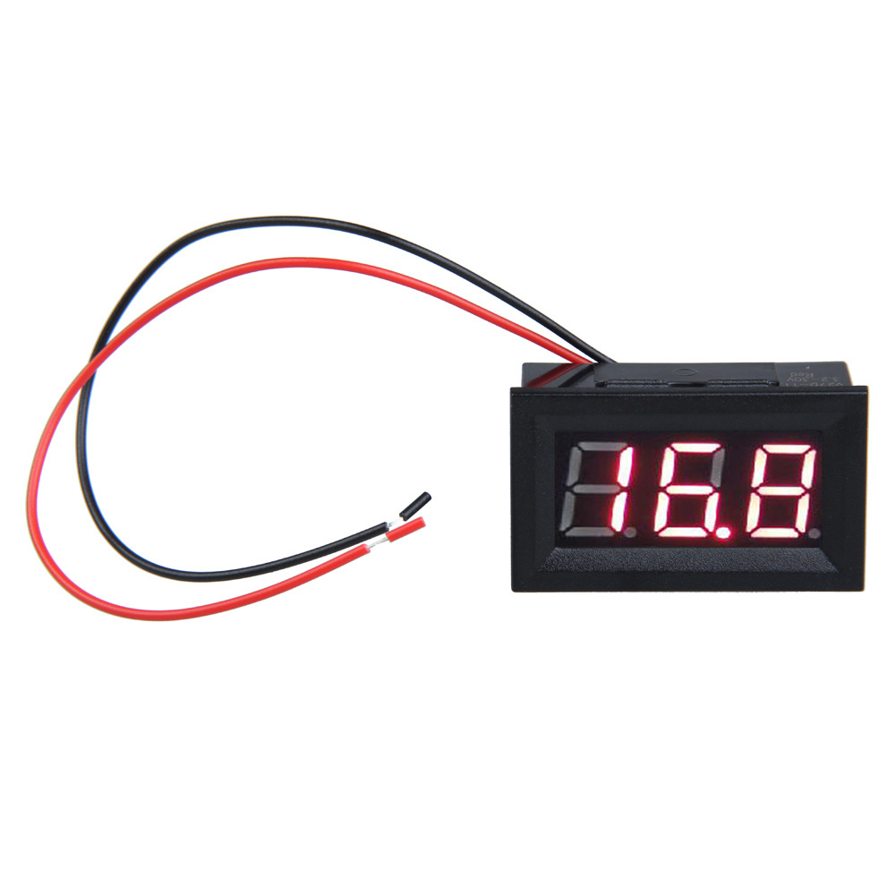 

0.56inch LCD DC 3.2-30V Red LED Panel Meter Digital Voltmeter with Two-wire, 501 Original