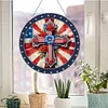 Diamond Painting Acrylic US Flag Hanging Pendant for  Windows Decor