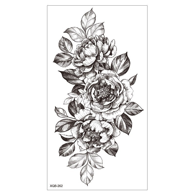 42 Designs Waterproof Temporary Tattoo Stickers Small Full Arm Flower