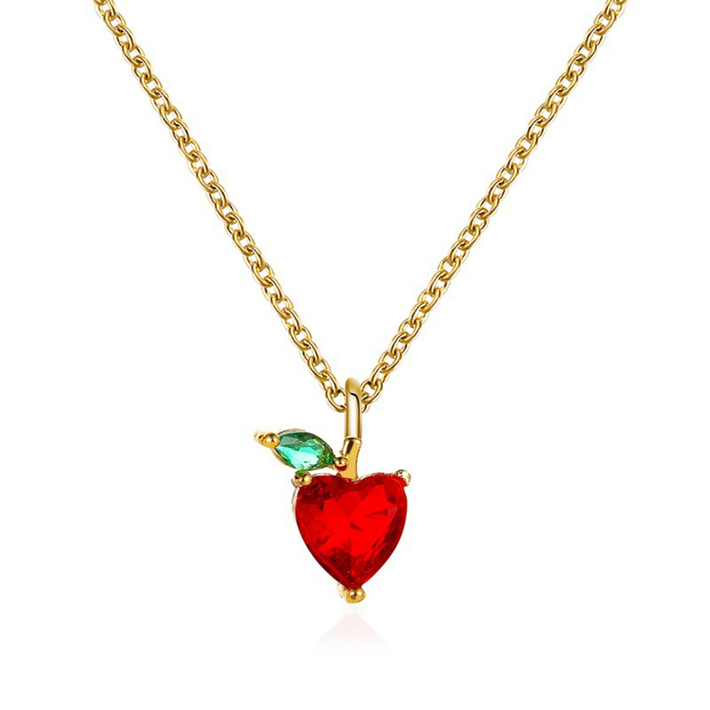 

Fruit Pendant Necklace Women Student Girl Sweet Cute Clavicle Chain Jewelry, Gold, 501 Original