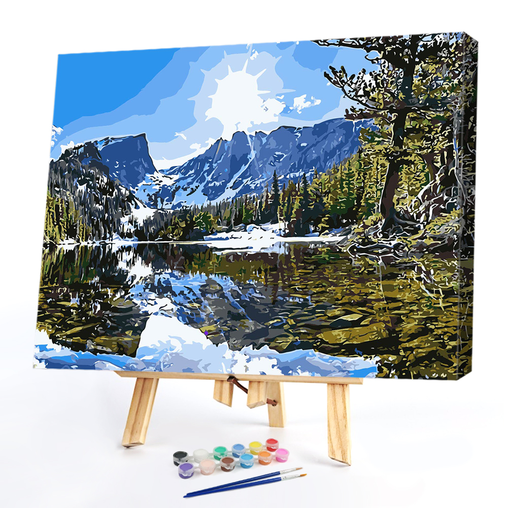 

40*50CM Paint By Numbers-Snow Scene, 501 Original