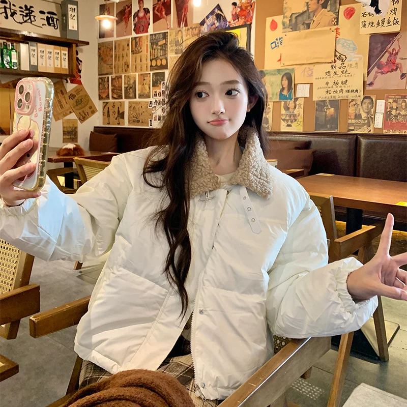 Toloer This Year's Popular Hot Style Winter Coat Female Retro Stitching Down Cotton-Padded Jacket Small Short Cotton-Padded Jacket Jacket Tide-Outfit Ideas