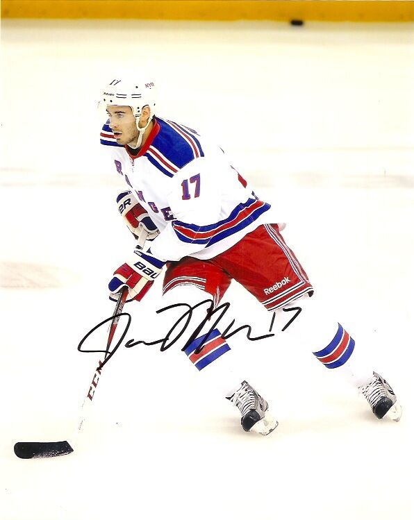 New York Rangers John Moore Autographed Signed 8x10 Photo Poster painting COA B