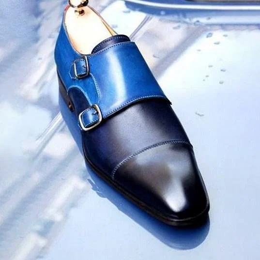 Men Vintage Casual Classic Trendy Male Monk Strap Shoes