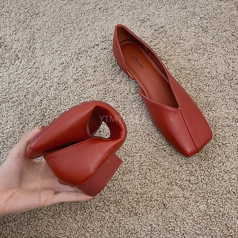 Ladies Vintage Candy Color Party Shoes Women Casual Spring Work Office Flats Elegant Basic Solid Color Loafers Zapatos Mujer