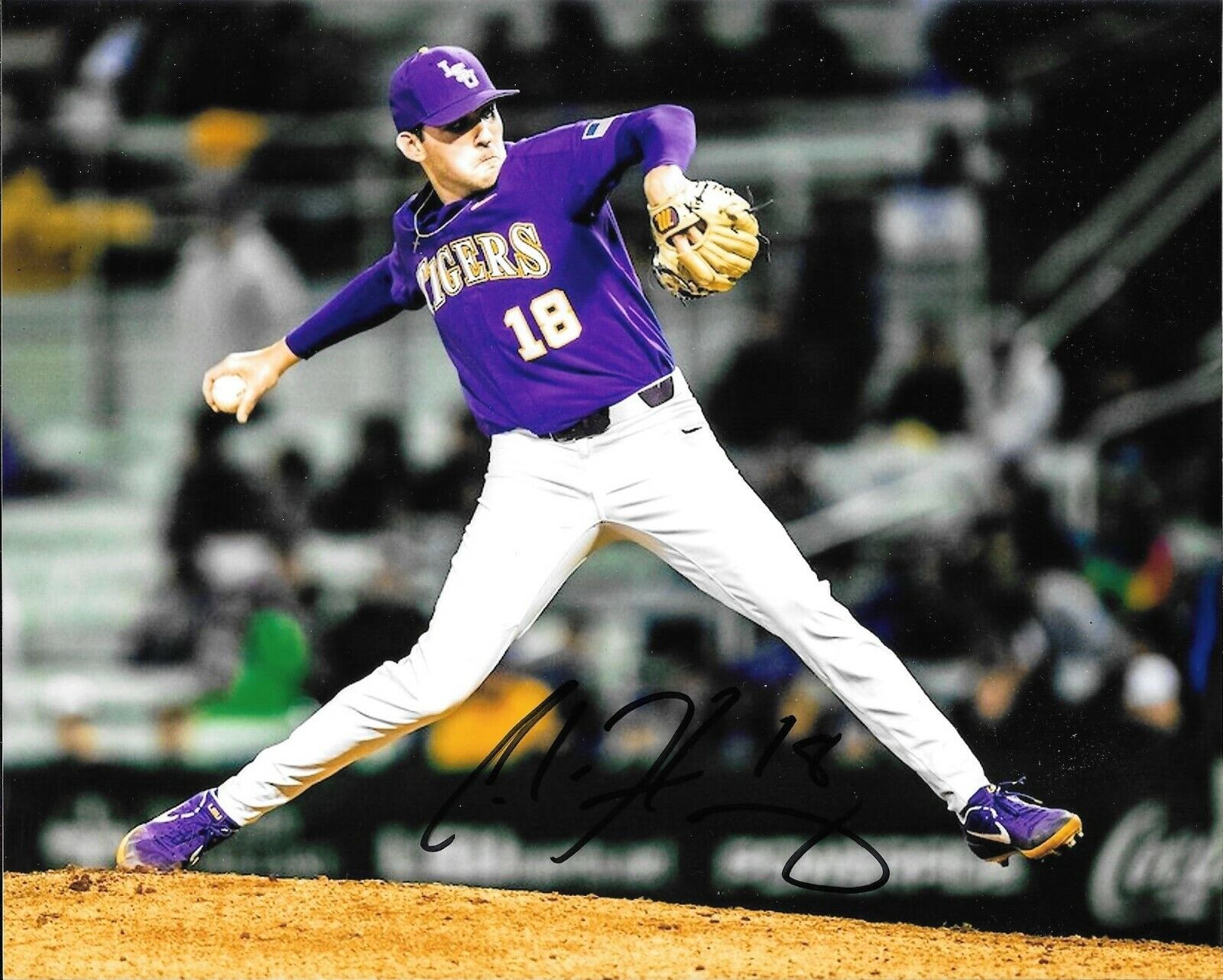 COLE HENRY HAND SIGNED LSU TIGERS 8X10 Photo Poster painting W/COA