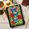 Flower Butterfly 5D DIY Diamond Art Painting Notebook Kit 50 Pages A5 Rhinestone Art Painting Notebook Kit for Adults Beginners Holiday Birthday Gift
