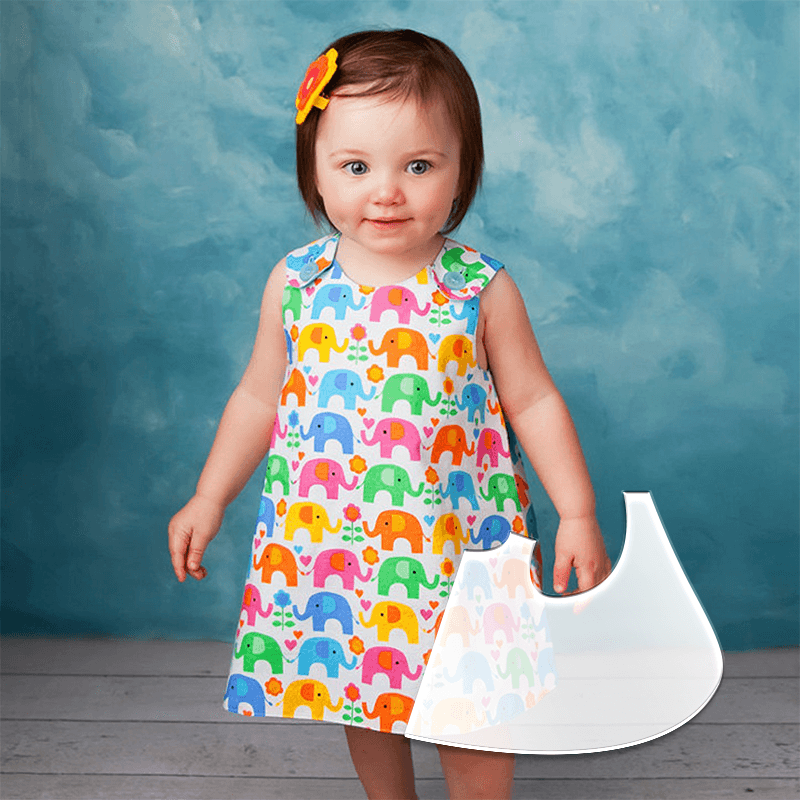 Reversible Mobius Baby Vest Template Set - With Instructions